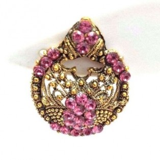 Golden Oxidized Women Earring Jhumka Jhumki Jewelry Drop PushBack Classy Gift 72